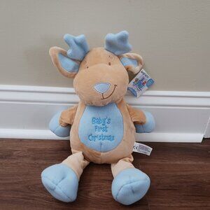 2006 Wild Republic Reindeer Baby's First Christmas Plush Rattle Jr. Jungle New